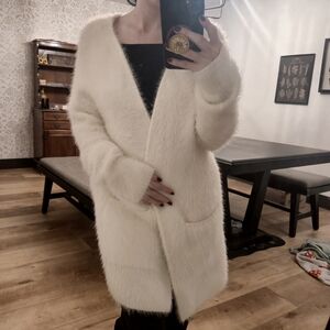 Sanctuary Women's Cream Open-Front Sweater / Cardigan